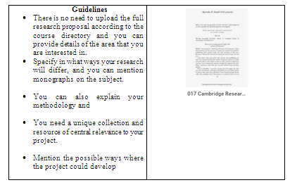 research proposal oxford